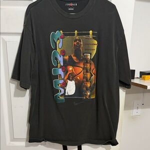 Jordan Black and Multicolor Graphic Tee